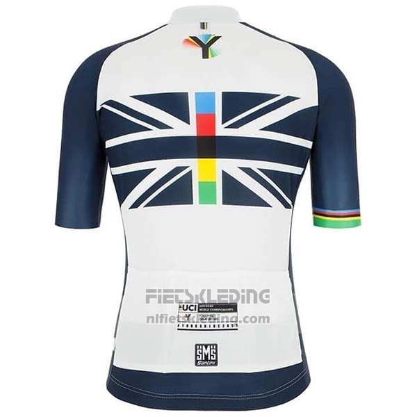 2019 Fietskleding USA Wit Donker Blauw Korte Mouwen en Koersbroek
